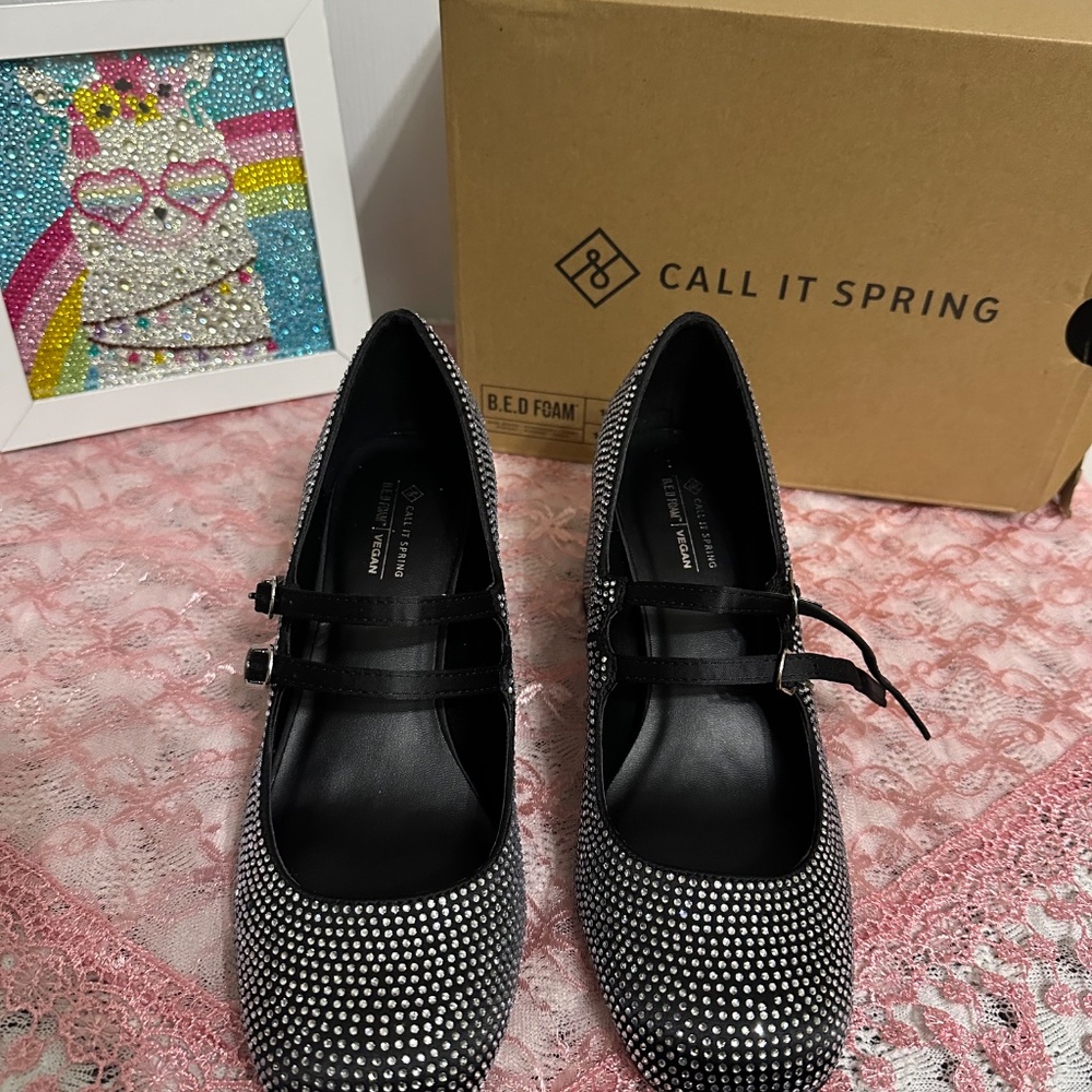 Call It Spring Vegan Rhinestone Mary Janes - Picture 3 of 4